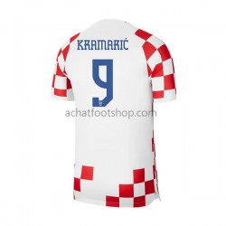 Maillot Croatie Kramaric 9 Domicile Tenue pour Homme Coupe du Monde 2022 Manche Courte Maillot Croatie Kramaric 9 Domicile Tenue pour Homme Coupe du Monde 2022 Manche Courte
