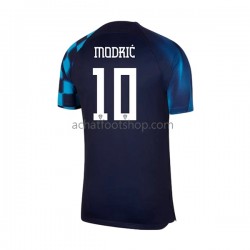 Maillot Croatie Modrić 10 Extérieur Tenue pour Homme Coupe du Monde 2022 Manche Courte