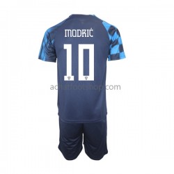 Maillot Croatie Modrić 10 Extérieur Tenue pour Enfant Coupe du Monde 2022 Manche Courte