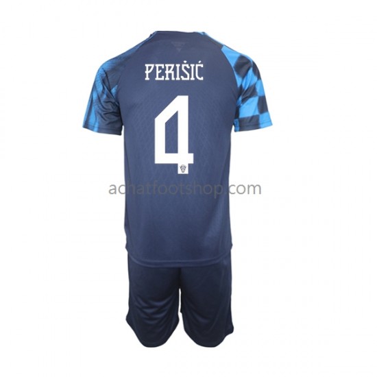 Maillot Croatie Perisic 4 Extérieur Tenue pour Enfant Coupe du Monde 2022 Manche Courte Maillot Croatie Perisic 4 Extérieur Tenue pour Enfant Coupe du Monde 2022 Manche Courte