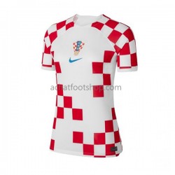 Maillot Croatie Domicile Tenue pour Femme Coupe du Monde 2022 Manche Courte