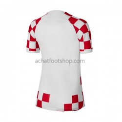 Maillot Croatie Domicile Tenue pour Femme Coupe du Monde 2022 Manche Courte