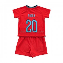 Maillot Angleterre Foden 20 Extérieur Tenue pour Enfant Coupe du Monde 2022 Manche Courte Maillot Angleterre Foden 20 Extérieur Tenue pour Enfant Coupe du Monde 2022 Manche Courte