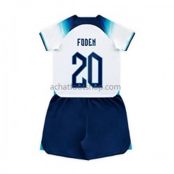 Maillot Angleterre Foden 20 Domicile Tenue pour Enfant Coupe du Monde 2022 Manche Courte Maillot Angleterre Foden 20 Domicile Tenue pour Enfant Coupe du Monde 2022 Manche Courte