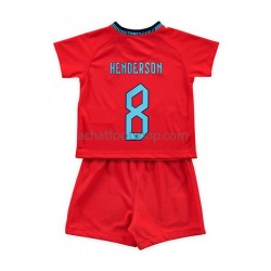Maillot Angleterre Henderson 8 Extérieur Tenue pour Enfant Coupe du Monde 2022 Manche Courte Maillot Angleterre Henderson 8 Extérieur Tenue pour Enfant Coupe du Monde 2022 Manche Courte