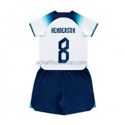 Maillot Angleterre Henderson 8 Domicile Tenue pour Enfant Coupe du Monde 2022 Manche Courte Maillot Angleterre Henderson 8 Domicile Tenue pour Enfant Coupe du Monde 2022 Manche Courte