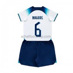 Maillot Angleterre Maguire 6 Domicile Tenue pour Enfant Coupe du Monde 2022 Manche Courte Maillot Angleterre Maguire 6 Domicile Tenue pour Enfant Coupe du Monde 2022 Manche Courte