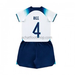 Maillot Angleterre Rice 4 Domicile Tenue pour Enfant Coupe du Monde 2022 Manche Courte Maillot Angleterre Rice 4 Domicile Tenue pour Enfant Coupe du Monde 2022 Manche Courte