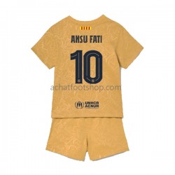 Maillot FC Barcelone Ansu Fat 10 Extérieur Tenue pour Enfant 2022-2023 Manche Courte Maillot FC Barcelone Ansu Fat 10 Extérieur Tenue pour Enfant 2022-2023 Manche Courte