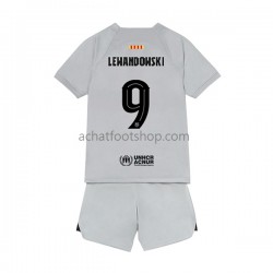 Maillot FC Barcelone Lewandowski 9 3ème Tenue pour Enfant 2022-2023 Manche Courte
