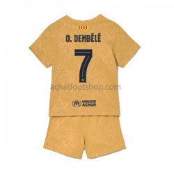 Maillot FC Barcelone Ousmane Dembele 7 Extérieur Tenue pour Enfant 2022-2023 Manche Courte