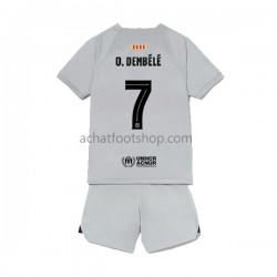 Maillot FC Barcelone Ousmane Dembele 7 3ème Tenue pour Enfant 2022-2023 Manche Courte
