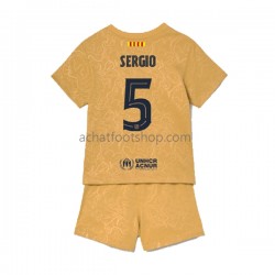 Maillot FC Barcelone Sergio Busquets 5 Extérieur Tenue pour Enfant 2022-2023 Manche Courte