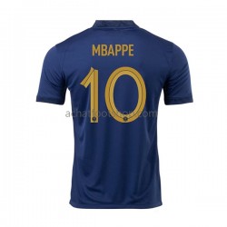 Maillot France Mbappé 10 Domicile Tenue pour Homme Coupe du Monde 2022 Manche Courte
