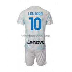 Maillot Inter Milan Lautaro Martinez 10 Extérieur Tenue pour Enfant 2022-2023 Manche Courte