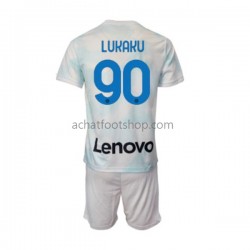 Maillot Inter Milan Romelu Lukaku 90 Extérieur Tenue pour Enfant 2022-2023 Manche Courte
