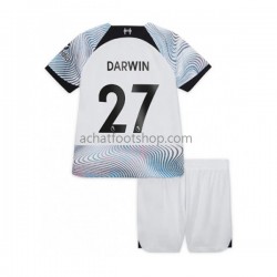 Maillot Liverpool Darwin Nunez 27 Extérieur Tenue pour Enfant 2022-2023 Manche Courte Maillot Liverpool Darwin Nunez 27 Extérieur Tenue pour Enfant 2022-2023 Manche Courte