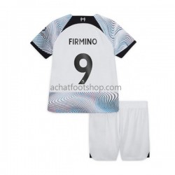 Maillot Liverpool Roberto Firmino 9 Extérieur Tenue pour Enfant 2022-2023 Manche Courte