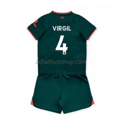 Maillot Liverpool Virgil van Dijk 4 3ème Tenue pour Enfant 2022-2023 Manche Courte