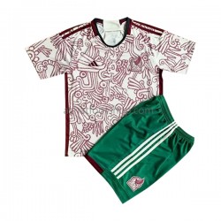 Maillot Mexique Extérieur Tenue pour Enfant Coupe du Monde 2022 Manche Courte