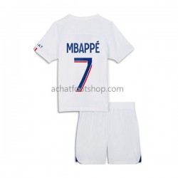 Maillot Paris Saint-Germain Mbappé 7 3ème Tenue pour Enfant 2022-2023 Manche Courte