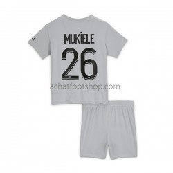 Maillot Paris Saint-Germain Mukiele 26 Extérieur Tenue pour Enfant 2022-2023 Manche Courte