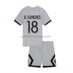 Maillot Paris Saint-Germain R.Sanches 18 Extérieur Tenue pour Enfant 2022-2023 Manche Courte