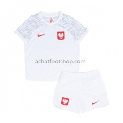 Maillot Pologne Domicile Tenue pour Enfant Coupe du Monde 2022 Manche Courte Maillot Pologne Domicile Tenue pour Enfant Coupe du Monde 2022 Manche Courte