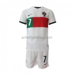 Maillot Portugal Ronaldo 7 Extérieur Tenue pour Enfant Coupe du Monde 2022 Manche Courte Maillot Portugal Ronaldo 7 Extérieur Tenue pour Enfant Coupe du Monde 2022 Manche Courte