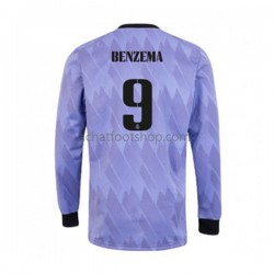 Maillot Real Madrid Karim Benzema 9 Extérieur Tenue pour Homme 2022-2023 Manche Longue