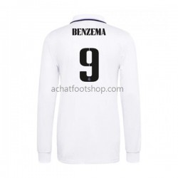 Maillot Real Madrid Karim Benzema 9 Domicile Tenue pour Homme 2022-2023 Manche Longue