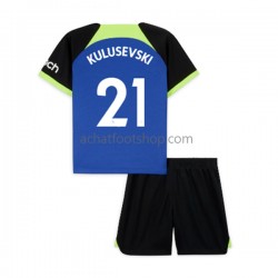 Maillot Tottenham Hotspur Dejan Kulusevski 21 Extérieur Tenue pour Enfant 2022-2023 Manche Courte