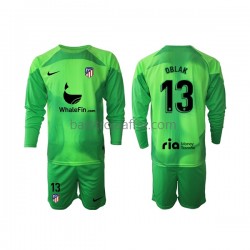 Maillot Atlético Madrid Jan Oblak 13 Gardien Domicile Tenue pour Enfant 2022-2023 Manche Longue Maillot Atlético Madrid Jan Oblak 13 Gardien Domicile Tenue pour Enfant 2022-2023 Manche Longue