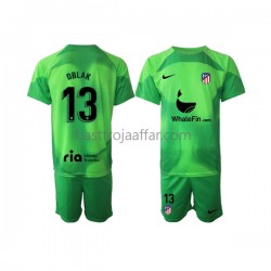 Maillot Atlético Madrid Jan Oblak 13 Gardien Domicile Tenue pour Enfant 2022-2023 Manche Courte Maillot Atlético Madrid Jan Oblak 13 Gardien Domicile Tenue pour Enfant 2022-2023 Manche Courte