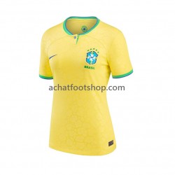 Maillot Brésil Domicile Tenue pour Femme Coupe du Monde 2022 Manche Courte Maillot Brésil Domicile Tenue pour Femme Coupe du Monde 2022 Manche Courte