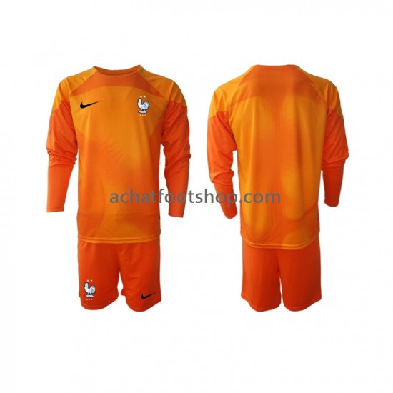 Maillot France Gardien Extérieur Tenue pour Enfant Coupe du Monde 2022 Manche Longue Maillot France Gardien Extérieur Tenue pour Enfant Coupe du Monde 2022 Manche Longue