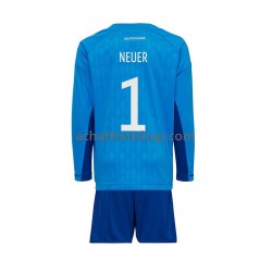 Maillot Allemagne Manuel Neuer 1 Gardien Domicile Tenue pour Enfant Coupe du Monde 2022 Manche Longue