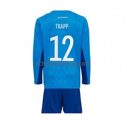 Maillot Allemagne TRAPP 12 Gardien Domicile Tenue pour Enfant Coupe du Monde 2022 Manche Longue