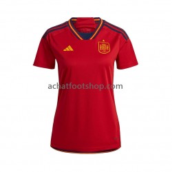 Maillot Espagne Domicile Tenue pour Femme Coupe du Monde 2022 Manche Courte