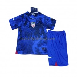 Maillot États-Unis Extérieur Tenue pour Enfant Coupe du Monde 2022 Manche Courte Maillot États-Unis Extérieur Tenue pour Enfant Coupe du Monde 2022 Manche Courte