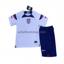 Maillot États-Unis Domicile Tenue pour Enfant Coupe du Monde 2022 Manche Courte Maillot États-Unis Domicile Tenue pour Enfant Coupe du Monde 2022 Manche Courte