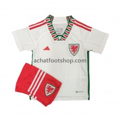 Maillot Pays de Galles Extérieur Tenue pour Enfant Coupe du Monde 2022 Manche Courte