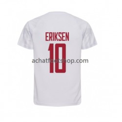 Maillot Danemark Christian Eriksen 10 Extérieur Tenue pour Homme Coupe du Monde 2022 Manche Courte