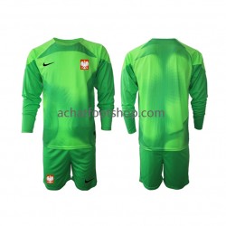 Maillot Pologne Gardien Domicile Tenue pour Enfant Coupe du Monde 2022 Manche Longue Maillot Pologne Gardien Domicile Tenue pour Enfant Coupe du Monde 2022 Manche Longue