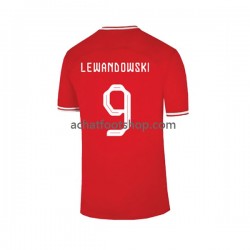 Maillot Pologne Lewandowski 9 Extérieur Tenue pour Homme Coupe du Monde 2022 Manche Courte