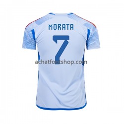Maillot Espagne MORATA 7 Extérieur Tenue pour Homme Coupe du Monde 2022 Manche Courte