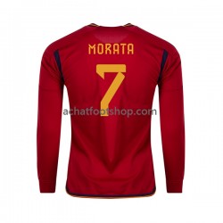 Maillot Espagne MORATA 7 Domicile Tenue pour Homme Coupe du Monde 2022 Manche Longue