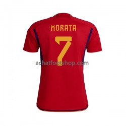 Maillot Espagne MORATA 7 Domicile Tenue pour Homme Coupe du Monde 2022 Manche Courte