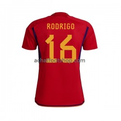 Maillot Espagne RODRIGO 16 Domicile Tenue pour Homme Coupe du Monde 2022 Manche Courte