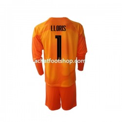 Maillot France Hugo Lloris 1 Gardien Extérieur Tenue pour Enfant Coupe du Monde 2022 Manche Longue